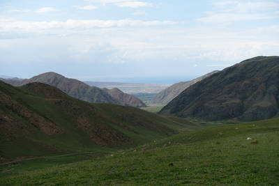 Issyk Kul in Sicht