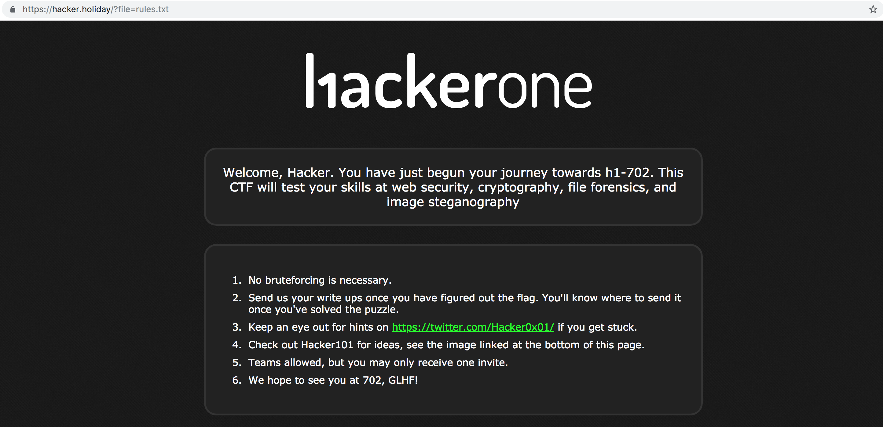HackerOne - h1702 #HackerHoliday Web HTTP Parameter