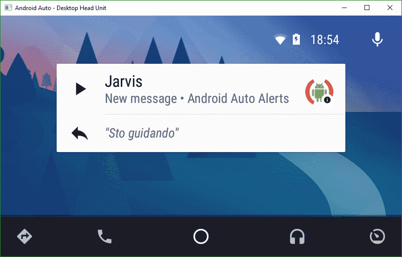 Android Auto Head Unit notification