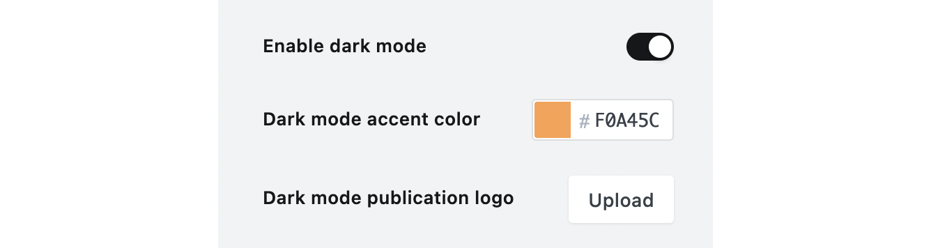 Tripoli Ghost CMS Theme Dark Mode Settings
