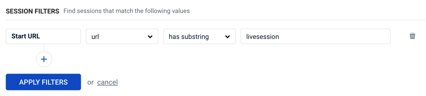 Session filters user-research-url