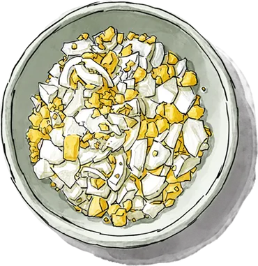 Illustration of Chopped Boiled Egg