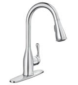 image MOEN Kaden Single-Handle Pull-Down Sprayer Kitchen Faucet with Refle and Power Clean in Chrome