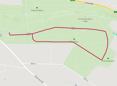 Chevin Forest parkrun 5km map