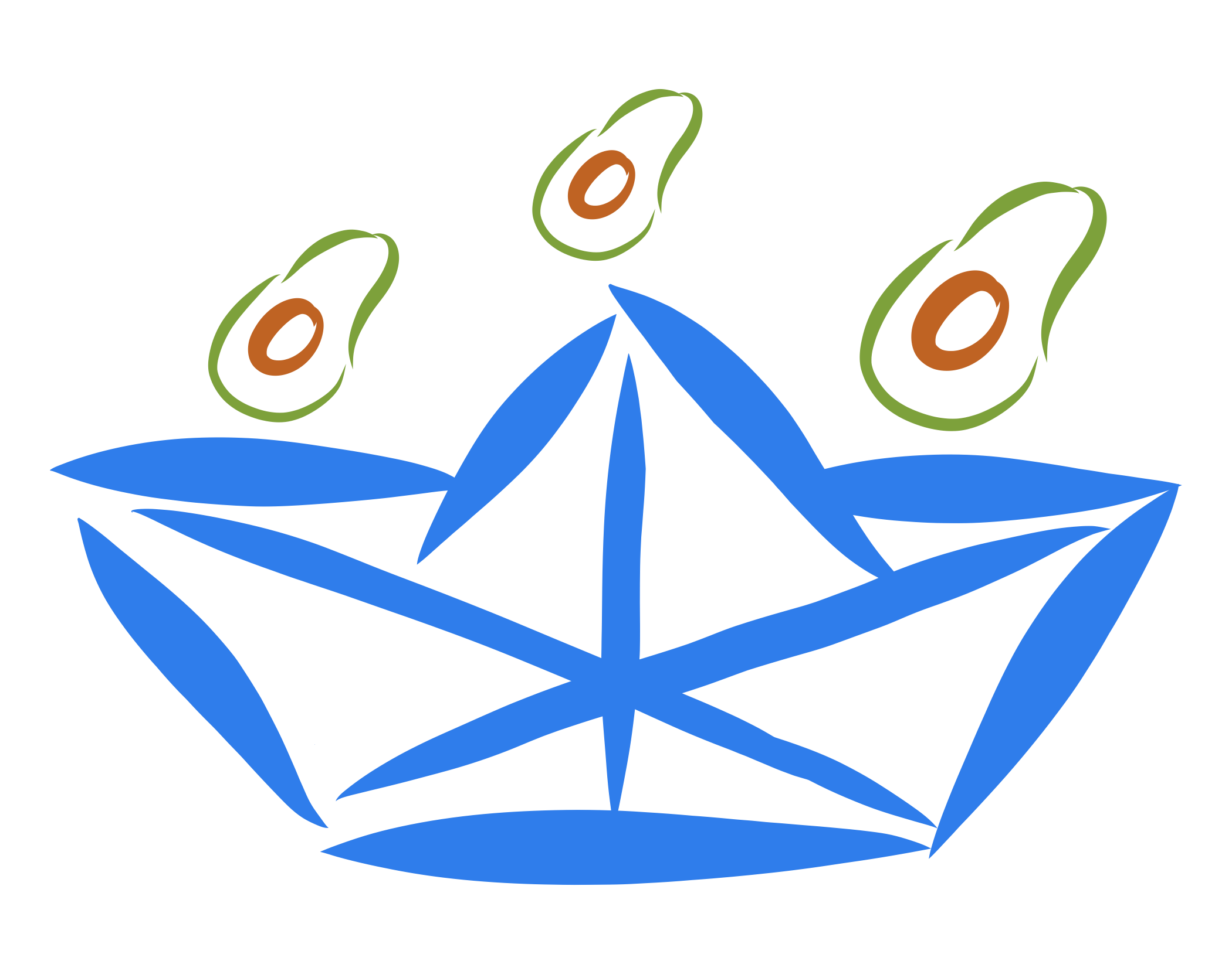 The Stream logo with avocados on it