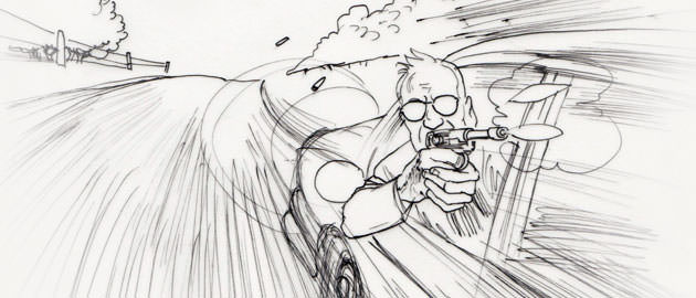 The Hot Potato storyboard car chase sequence - storyboard