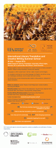 International Literary Translation and Creative Writing Summer School