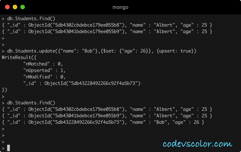 how-to-update-one-or-multiple-documents-in-mongodb-codevscolor