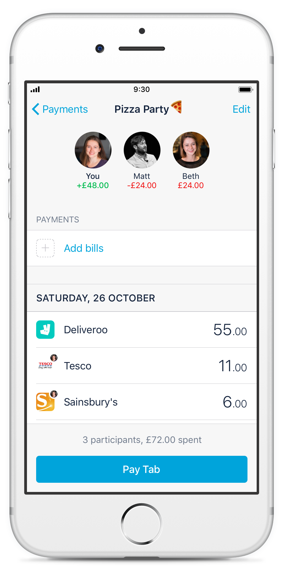 Shared Tabs screenshot