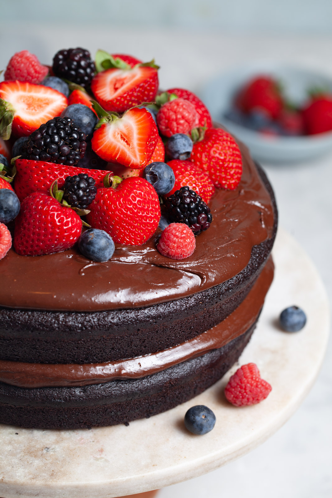 Vegan Chocolate Olive Oil Cake With Olive Oil Frosting