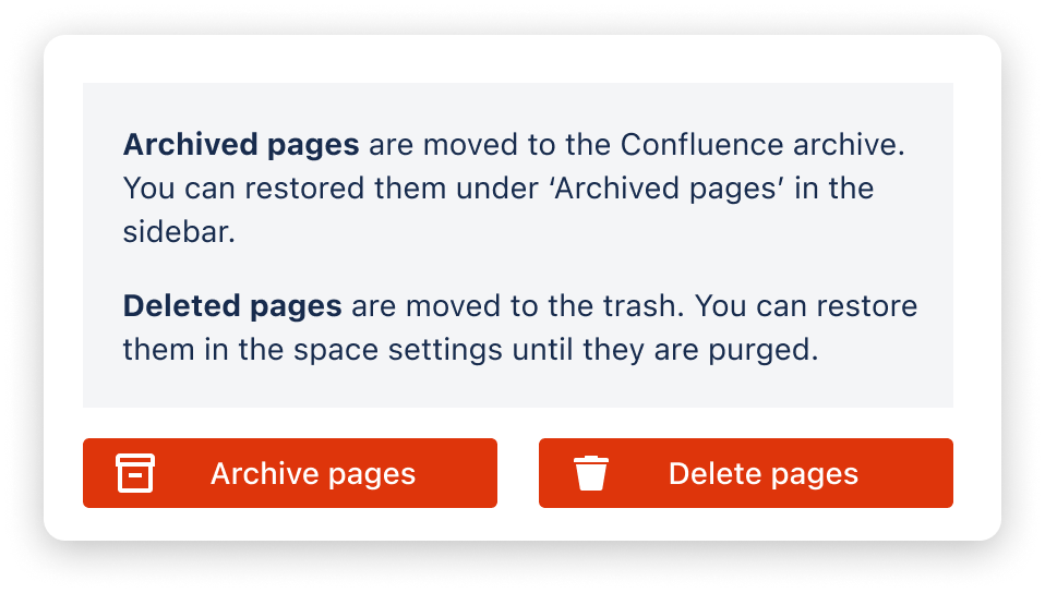 Archiving of outdated Confluence pages