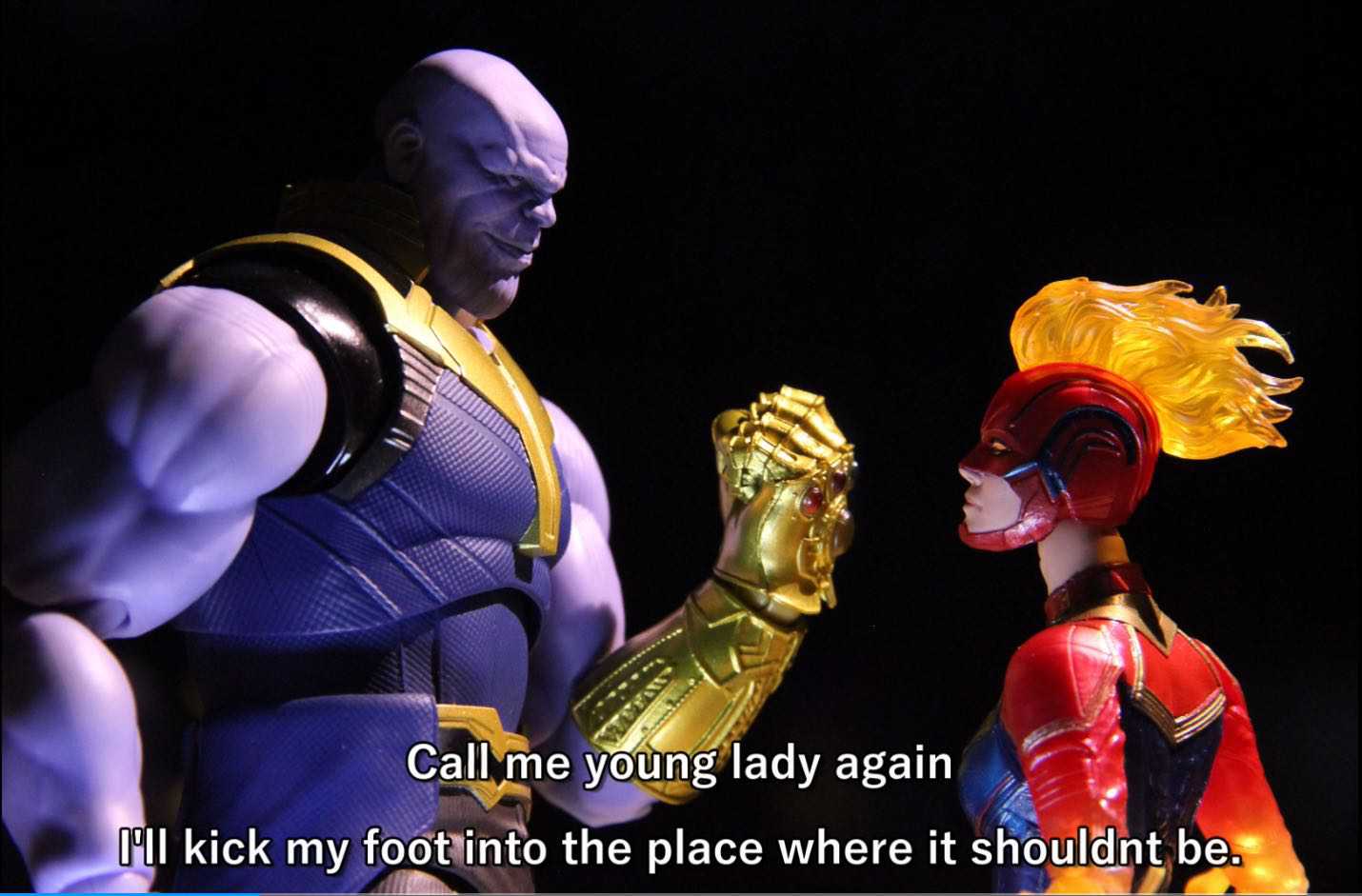 Captain Marvel vs Thanos