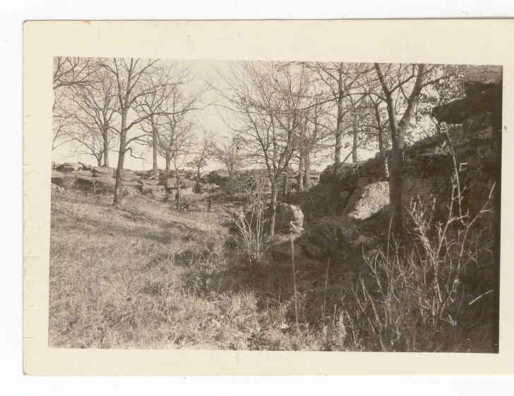 The ravine where Anna Brown’s body was found.