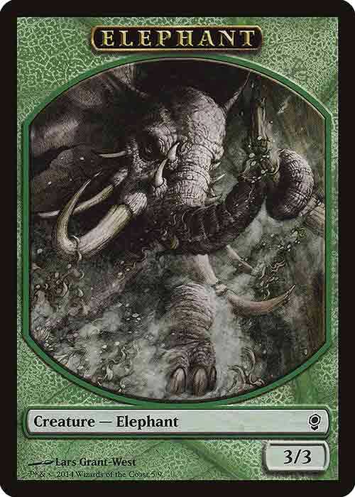 3/3 Green Elephant Creature Token | MTG.onl Tokens