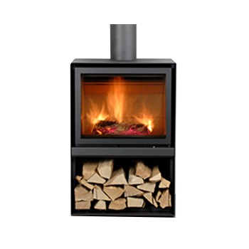 Poêle Stûv 1658 Cube avec réserve à bois