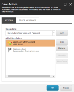 Add User Login with Password save action