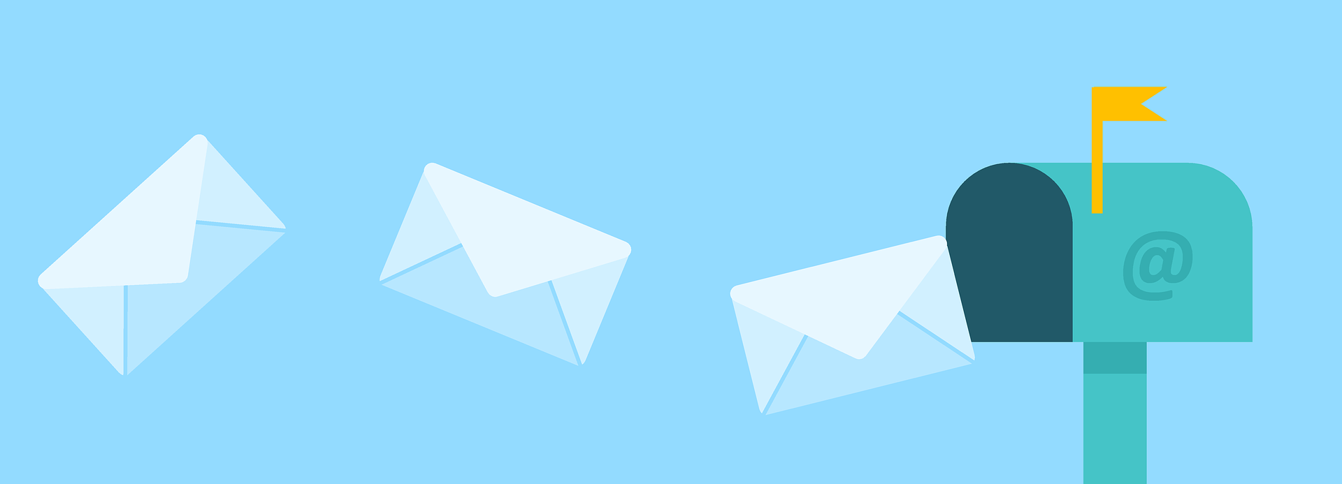 envelopes going into a mailbox