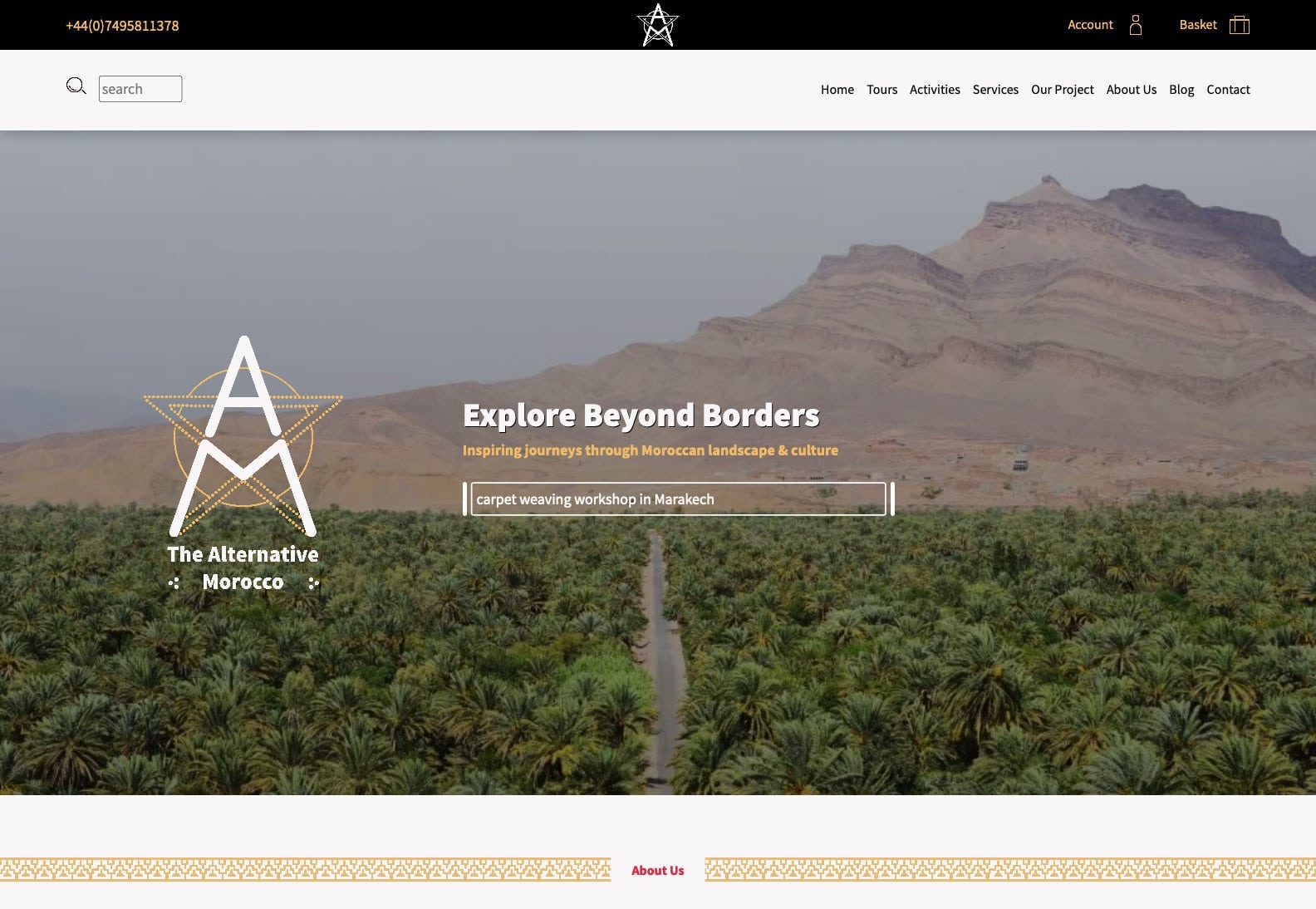 The alterantive morocco website screenshot