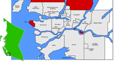 Map of Vancouver Metro Area