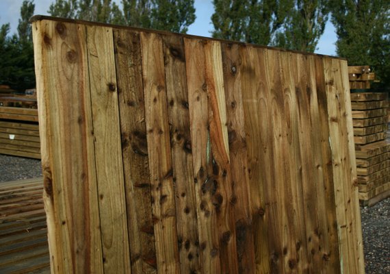 Timber post and panel fencing