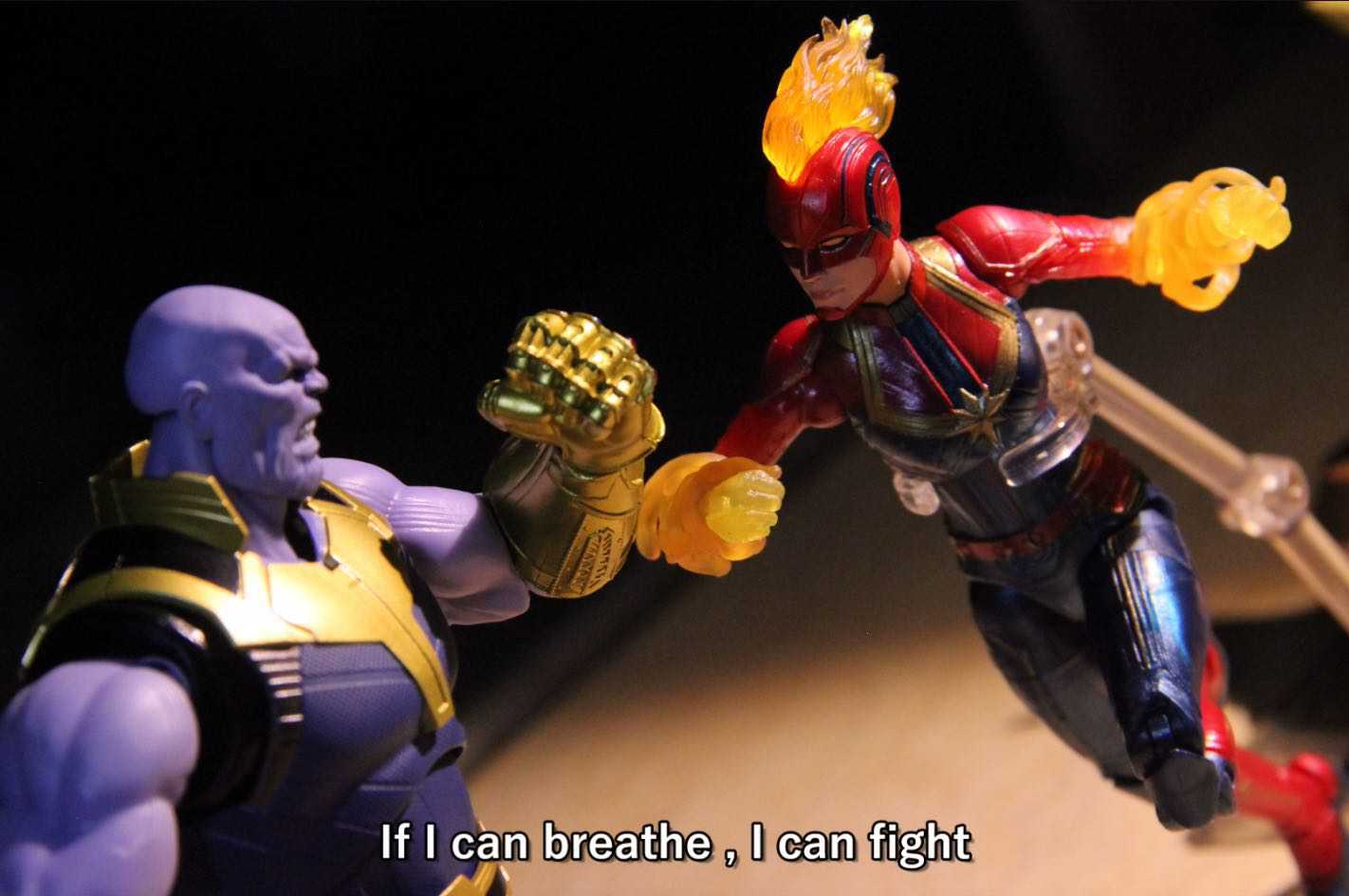 Captain Marvel vs Thanos