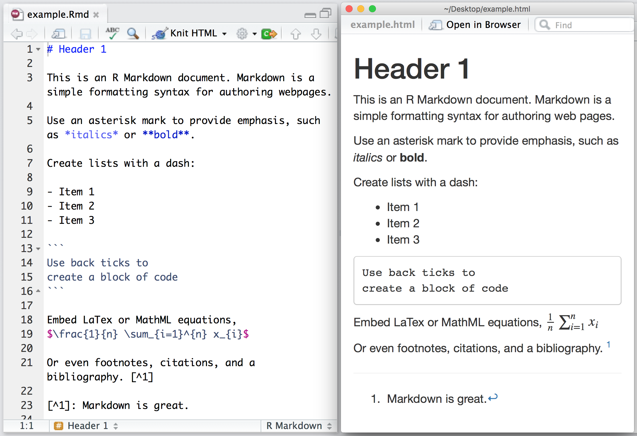 make hyperlinked text appear in rmarkdown to pdf