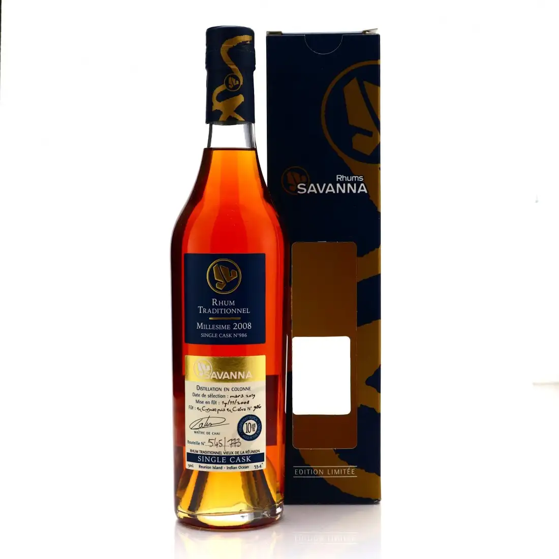 Image of the front of the bottle of the rum Single Cask Calvados Finish