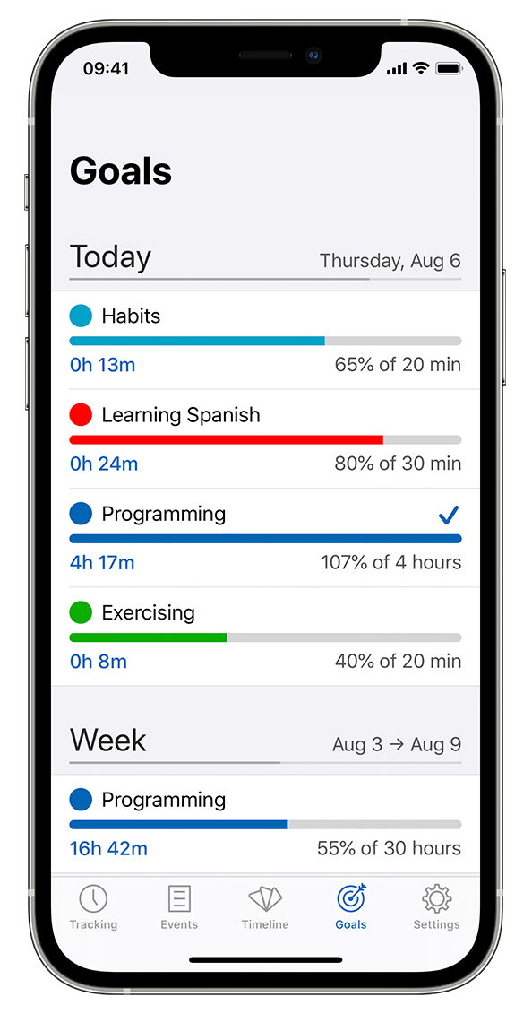 Timelines App — Visual Time Tracking for iPhone and Apple Watch