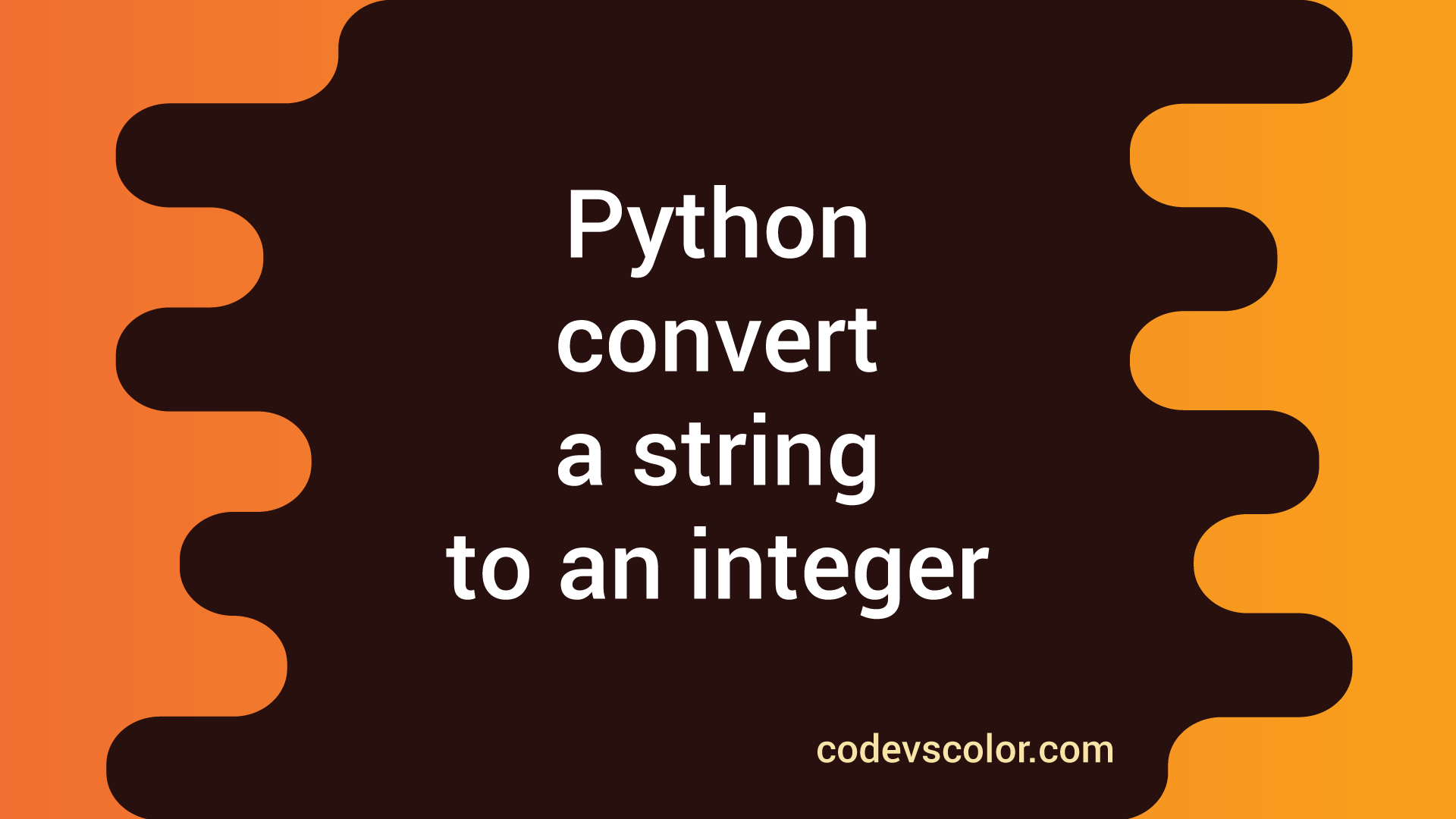 convert string to integer python