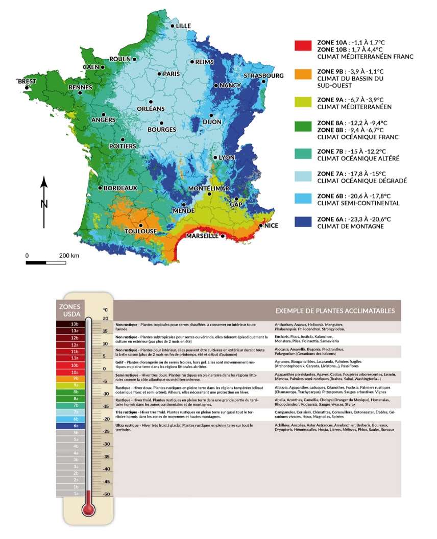 Les zones climatiques en France