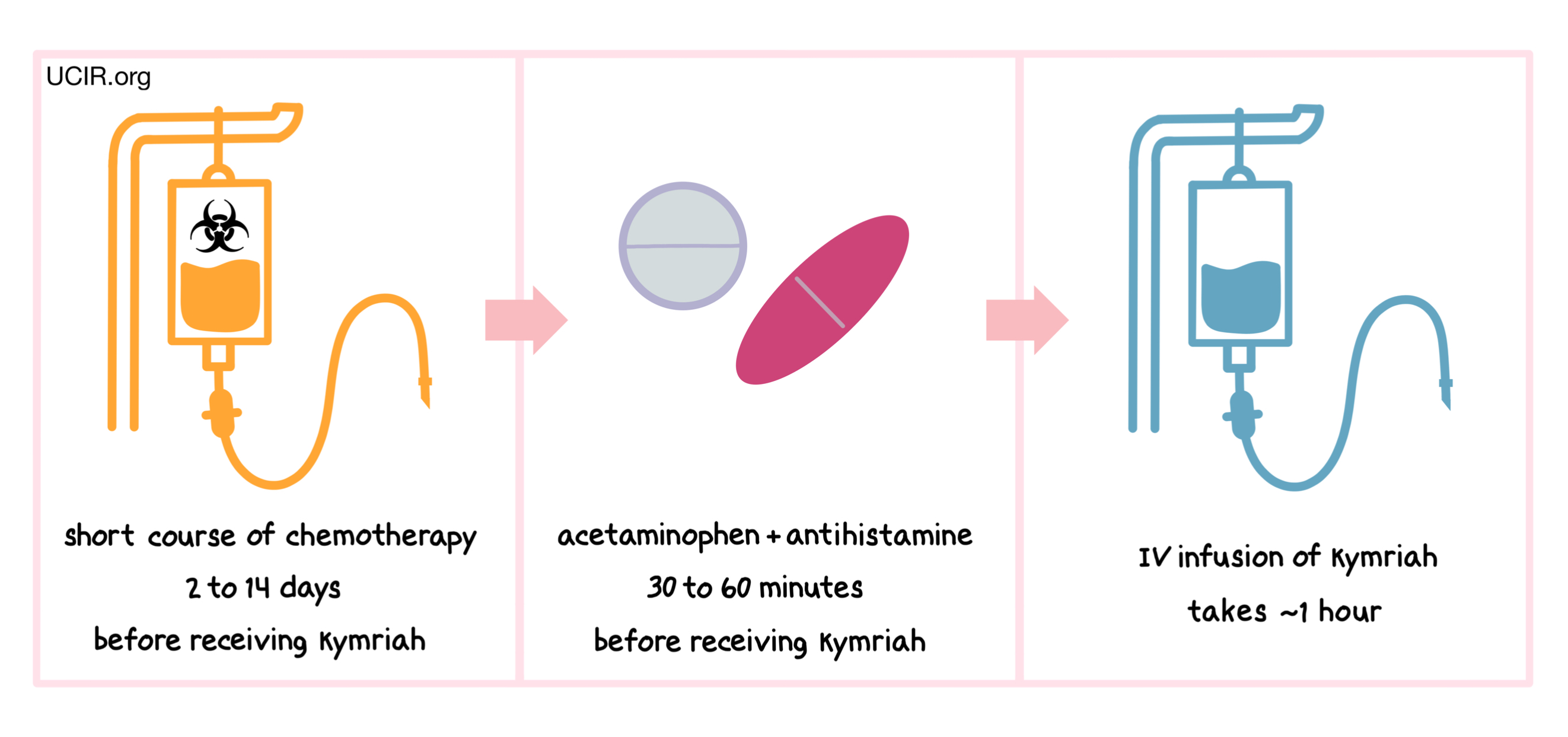 Timeline illustration of the Kymirah process