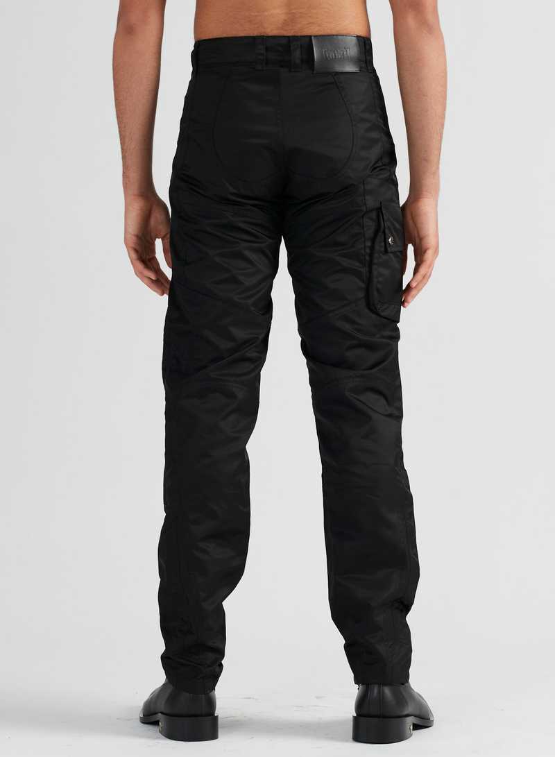 Asim Trousers Nylon Black, back view. GmbH AW22 collection.