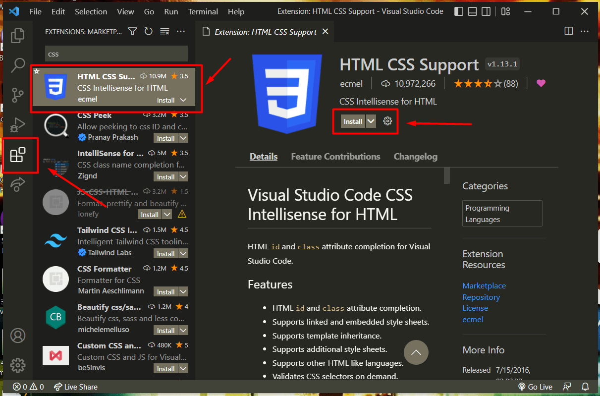vs code extensions