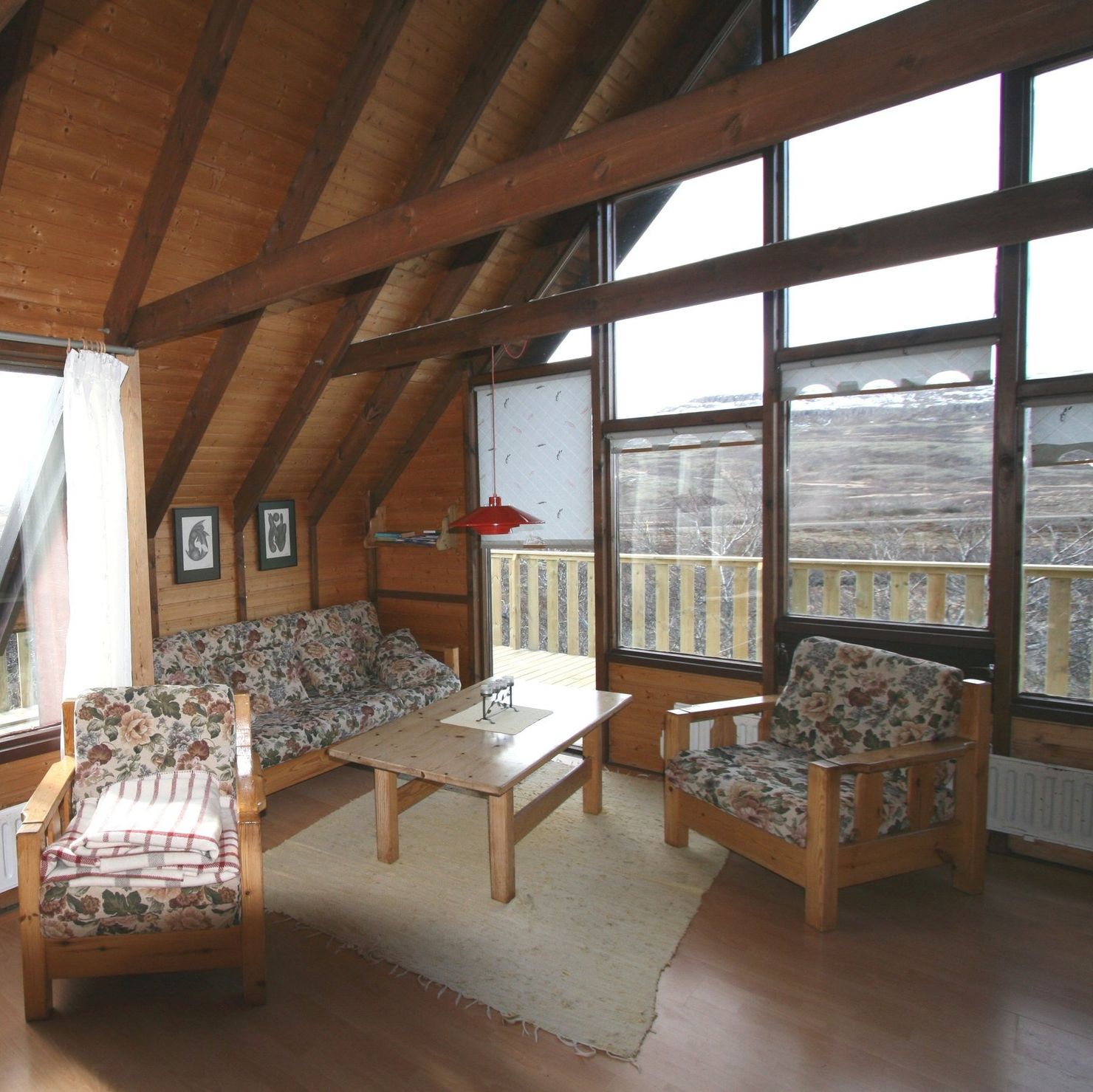 Large panoramic windows in the living area provide plenty of light
