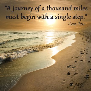 Journey begins with single step