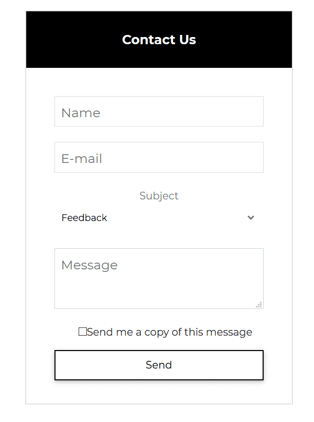 Bootstrap Form Contact Contrast