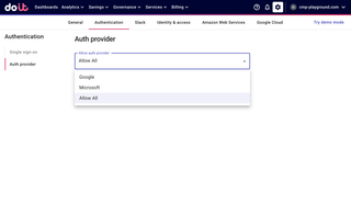 A screenshot of the Auth provider screen