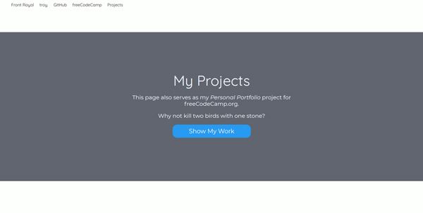 Screenshot of my project Personal Portfolio