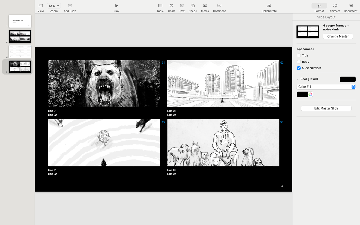 Apple Keynote Theme for Advertising Storyboards (Scope) Templates Supply