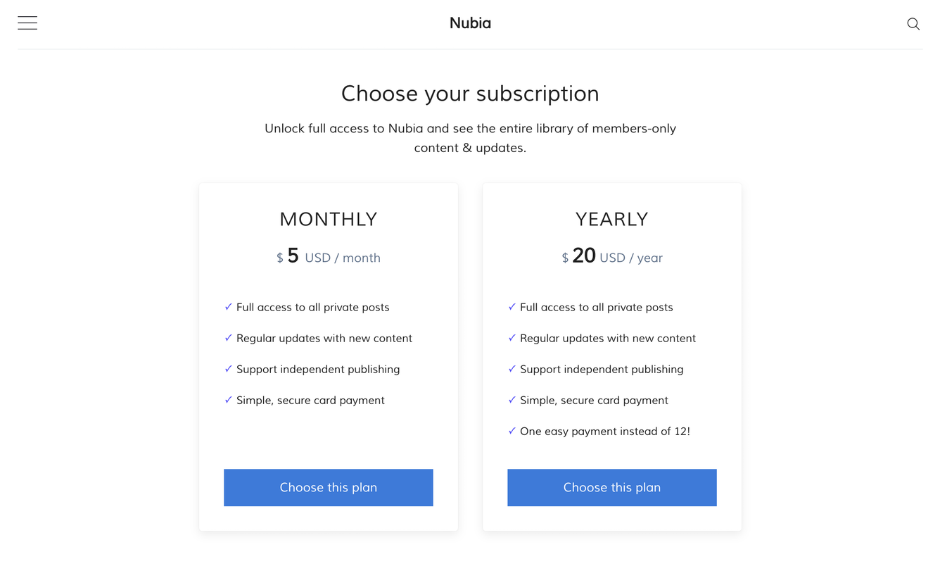Subscription plans in maxima