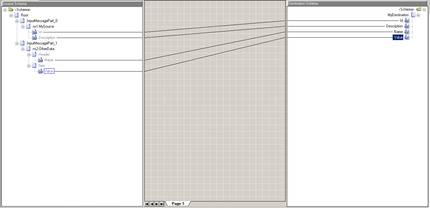 BizTalk map with multiple input schemata