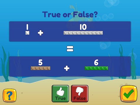 Compare two number sentences (addition only) Math Game