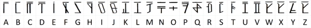 Dethek capital alphabet