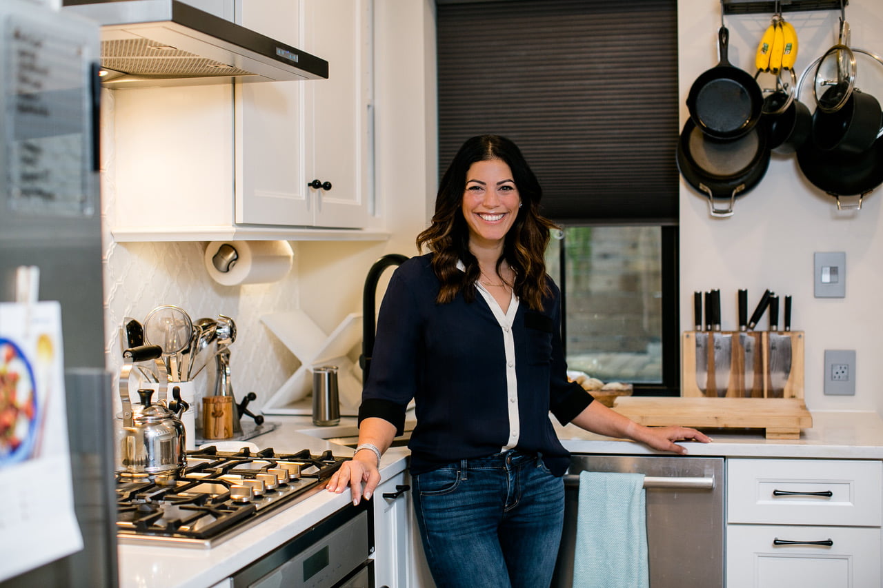 Homeowner with her renovation
