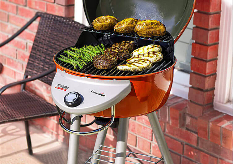 Char-Broil Patio Bistro TRU-Infrared Electric Grill With Food