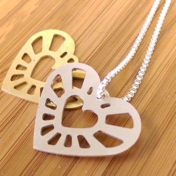 Picture of Brass and Silver Heart Necklace project