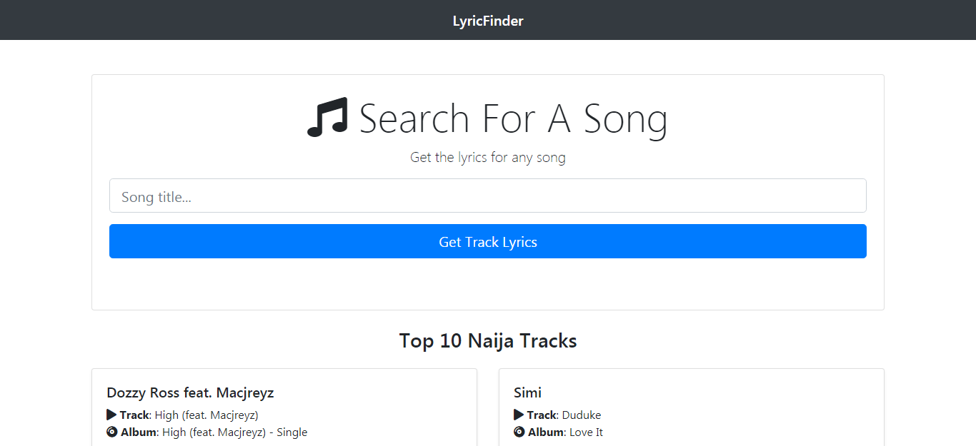 Lyric Finder