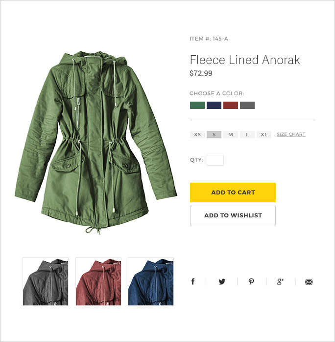 product details page