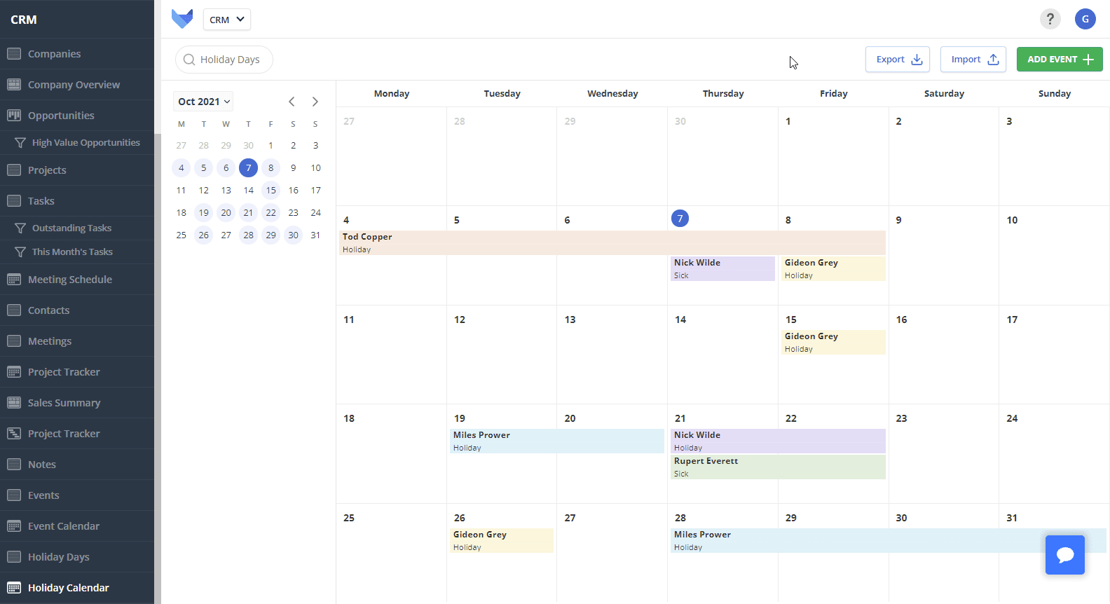 Creating Calendar Event