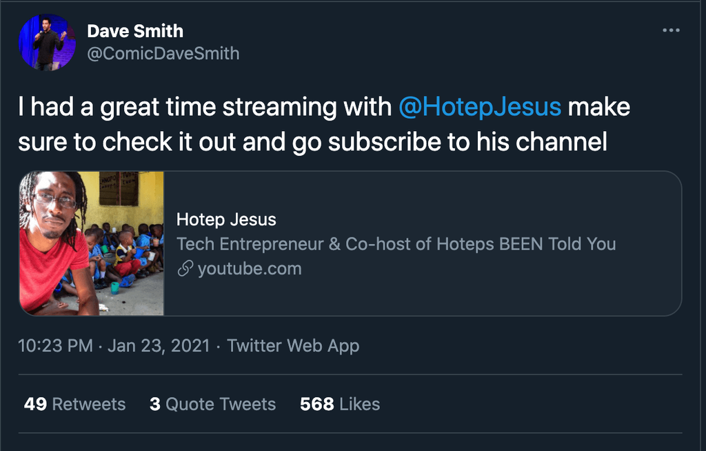 Dave Platforms and Promotes Hotep Jesus